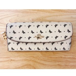 Coach long wallet with switchable accessories